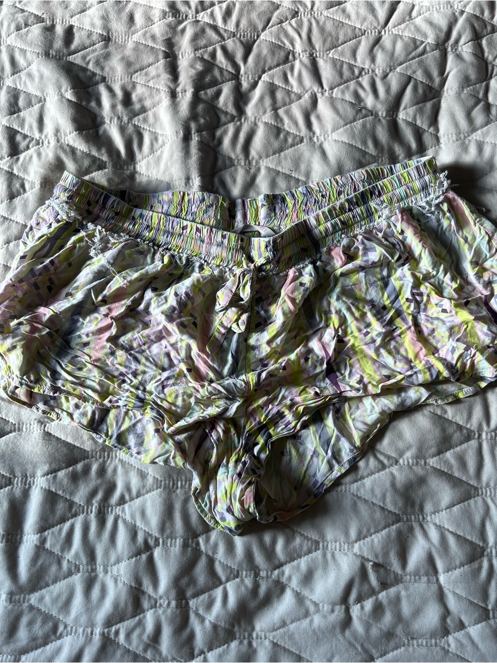 Victoria's Secret Pastel Watercolor Elastic Waist Lounge Shorts